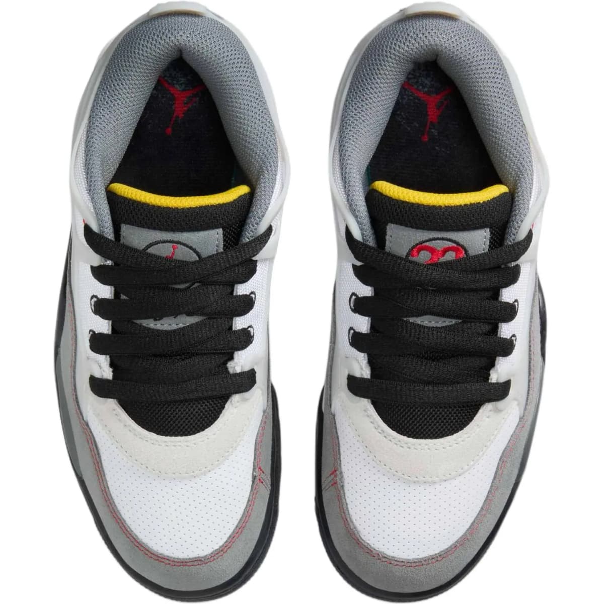 Jordan Air Jordan 4 Uşaq Basketbol Ayaqqabısı Ağ/Qara/Boz/Qırmızı 4
