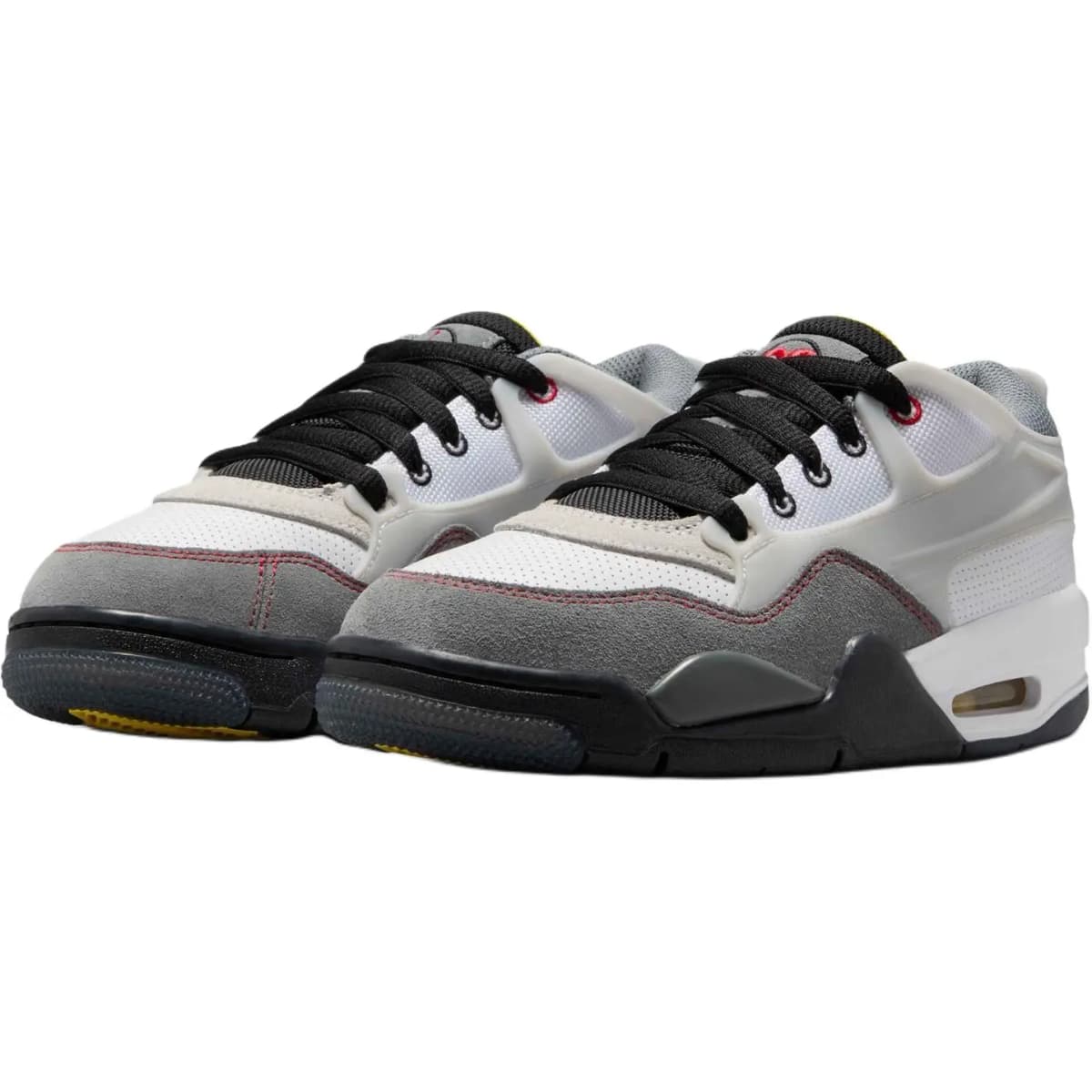 Jordan Air Jordan 4 Uşaq Basketbol Ayaqqabısı Ağ/Qara/Boz/Qırmızı 3