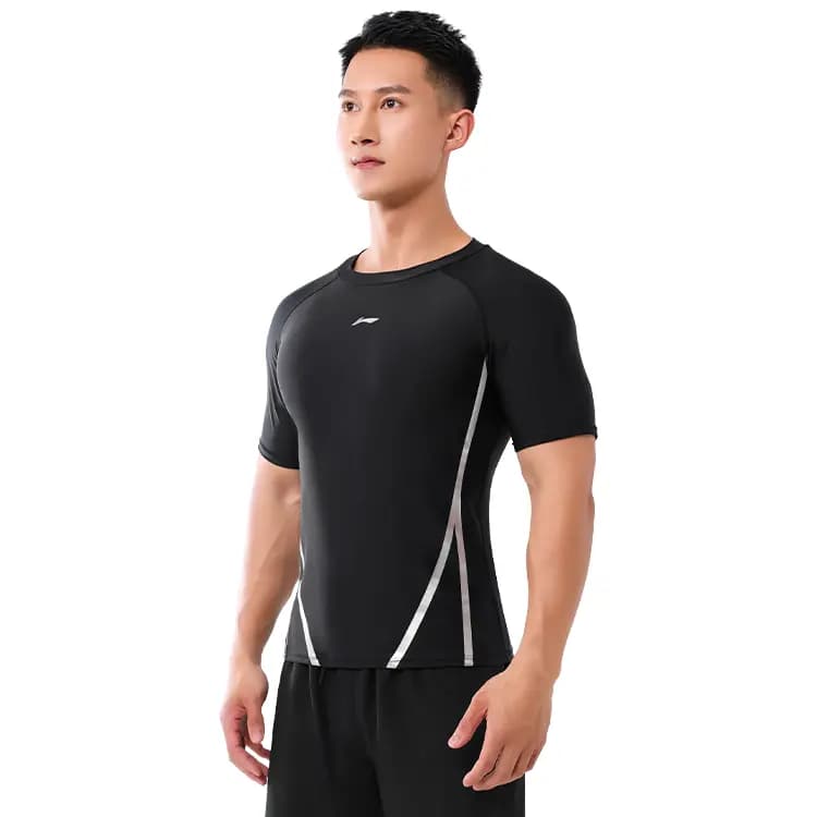 LiNing High-Elasticity Chlorine-Resistant Breathable Quick-Dry Comfort Skin-Friendly Men's Beach Pool Competition Training Racing Swimsuit Set Unisex 5