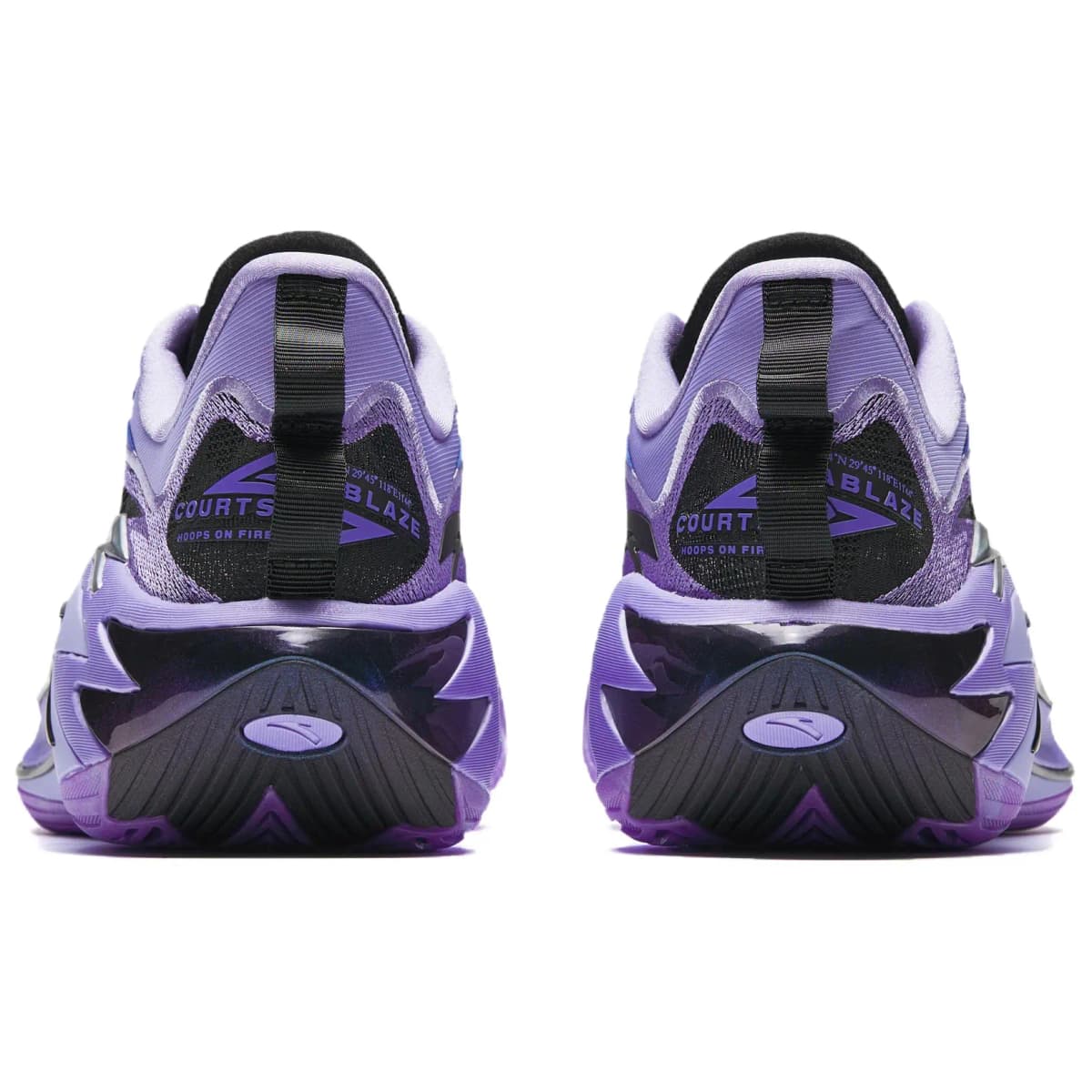 Anta Shock Wave 7 Anti Slip Wear Resistant Low Top Midfoot Carbon Plate Basketball Shoes Men's Purple 5