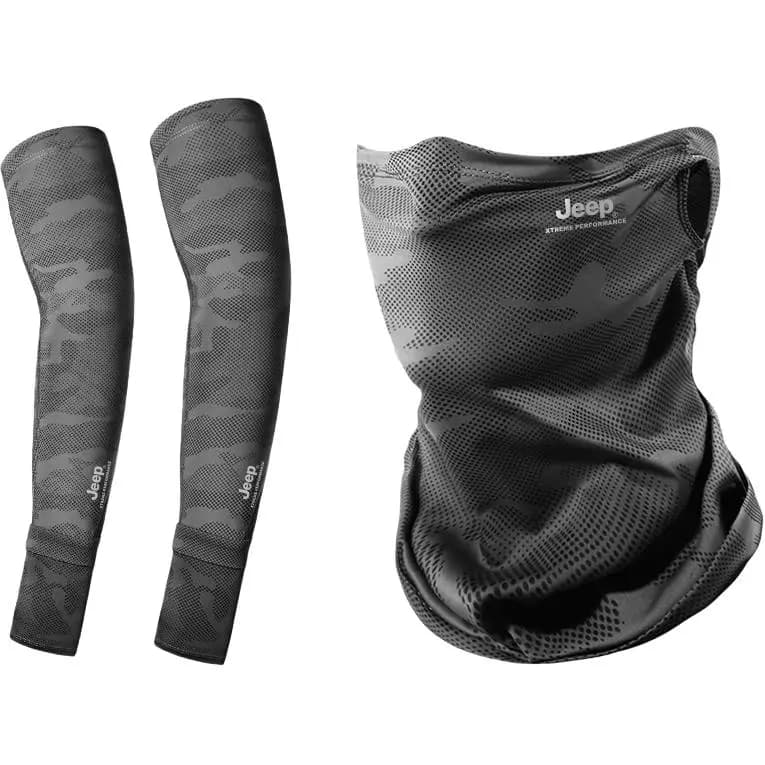 Jeep Summer UV Protection Outdoor Cycling Ice Silk Breathable Face Scarf Sun Mask Full Face Nylon Sun Shield Unisex Couple 5