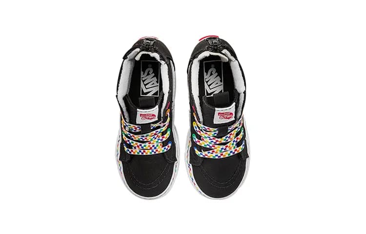Vans Sk8 Hi High-Top Casual Skate Shoes Toddler Black/White 3