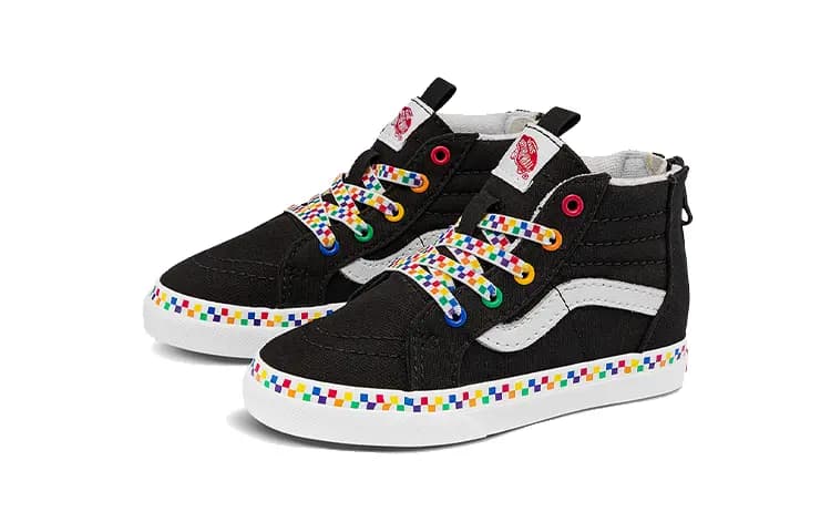 Vans Sk8 Hi High-Top Casual Skate Shoes Toddler Black/White 2