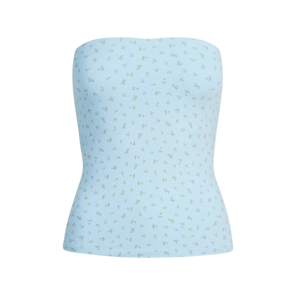 SKIMS SS25 COTTON JERSEY TUBE TOP Floral Qadın Bustyer