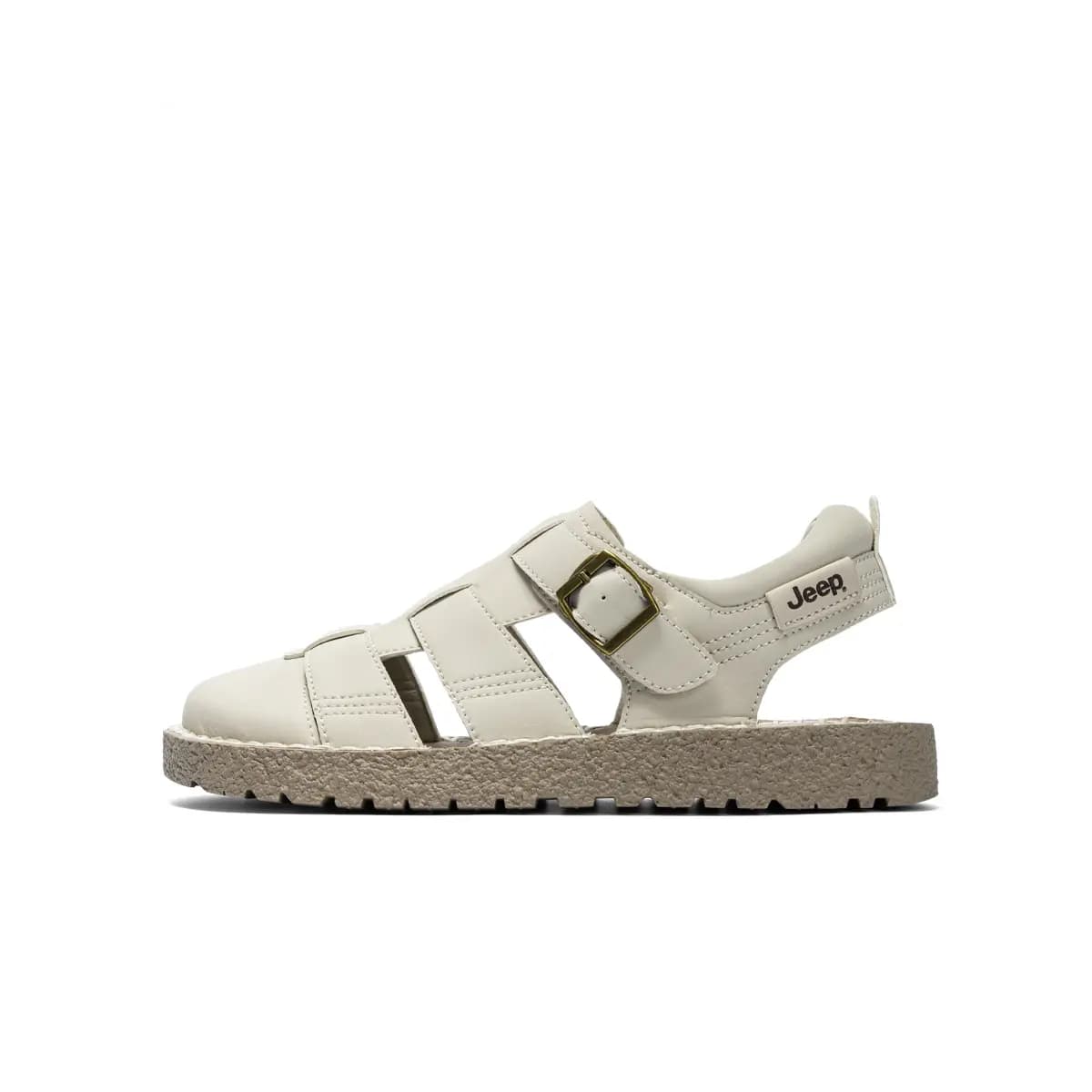 Jeep Synthetic Leather Fashion Versatile Anti-Odor Wear-Resistant Water Shoes Women's Beige Gray