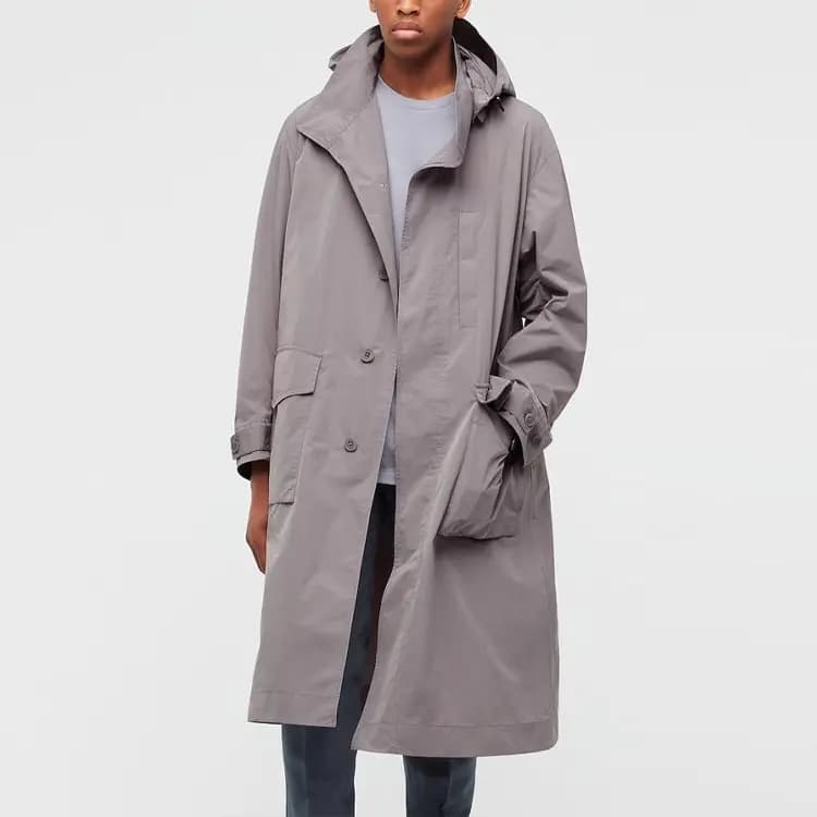 UNIQLO X Jil Sander Oversized Hooded Long Coat 4