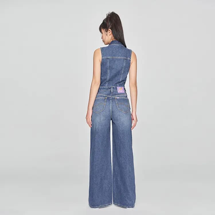 Lee SS25 Ruohan Wang Collaboration Series Qadın Kombinezonu Mavi 6
