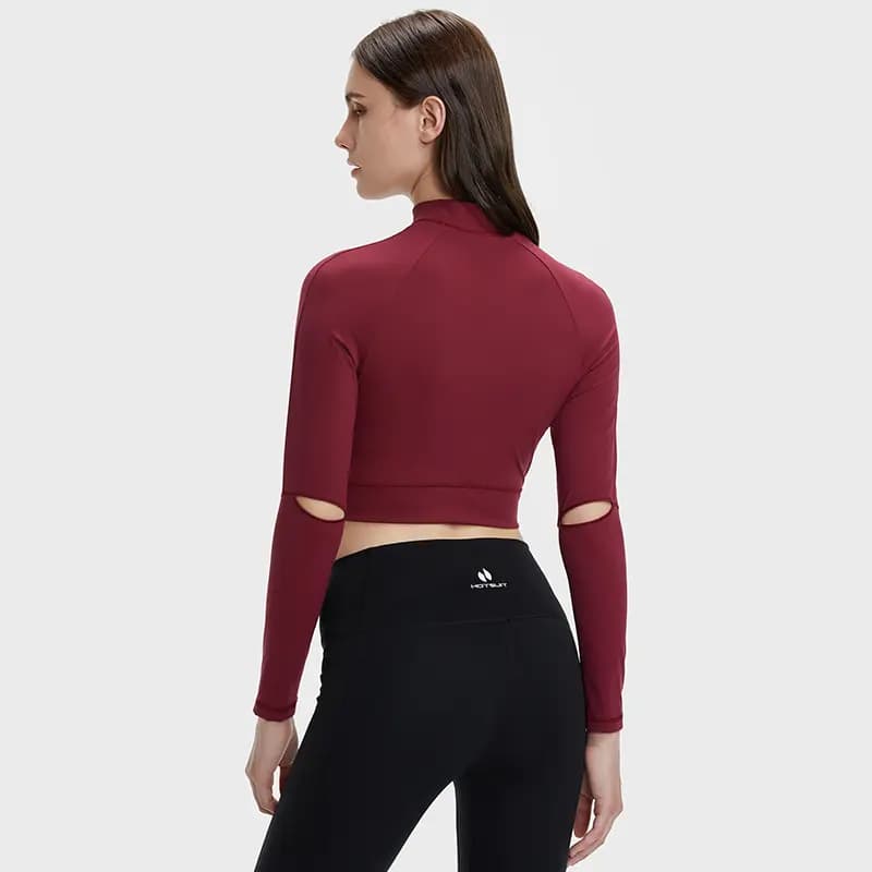 HOTSUIT Yoga High Elastic Tight Running Fitness Short Sleeve Long Sleeve Workout Top Women's 14