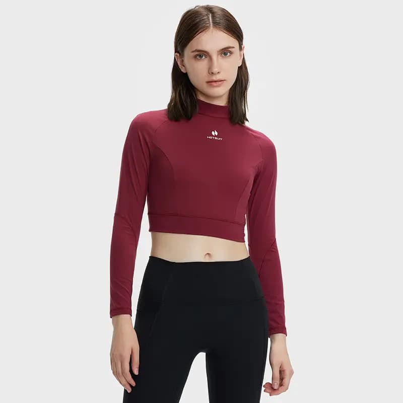 HOTSUIT Yoga High Elastic Tight Running Fitness Short Sleeve Long Sleeve Workout Top Women's 13