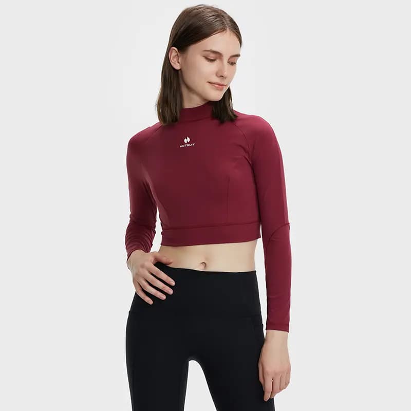 HOTSUIT Yoga High Elastic Tight Running Fitness Short Sleeve Long Sleeve Workout Top Women's 15