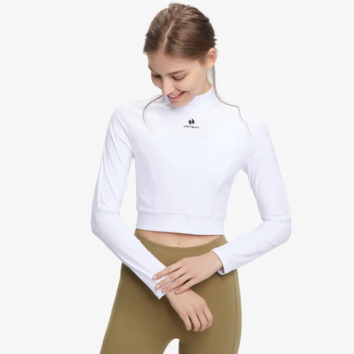 HOTSUIT Yoga High Elastic Tight Running Fitness Short Sleeve Long Sleeve Workout Top Women's 30