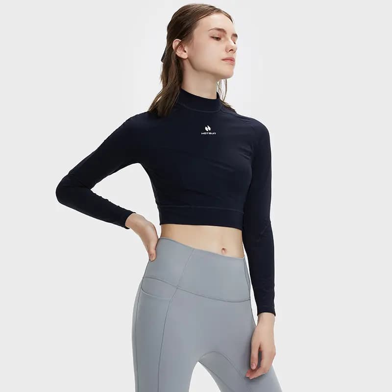 HOTSUIT Yoga High Elastic Tight Running Fitness Short Sleeve Long Sleeve Workout Top Women's 8