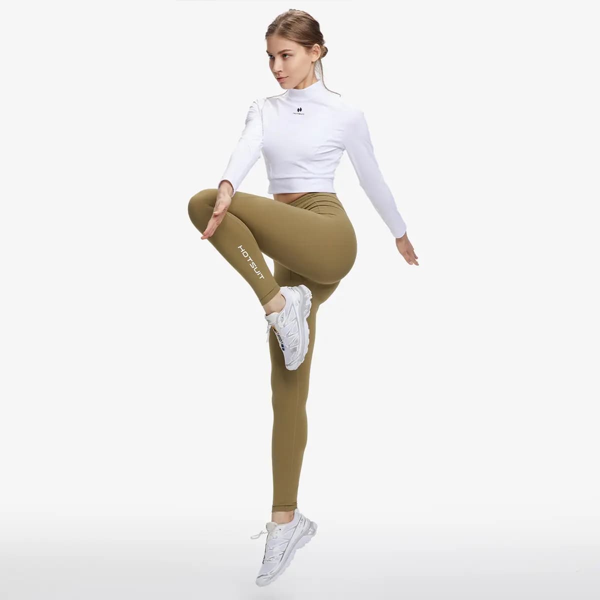 HOTSUIT Yoga High Elastic Tight Running Fitness Short Sleeve Long Sleeve Workout Top Women's 29