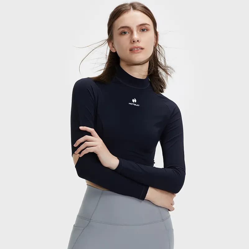 HOTSUIT Yoga High Elastic Tight Running Fitness Short Sleeve Long Sleeve Workout Top Women's 5
