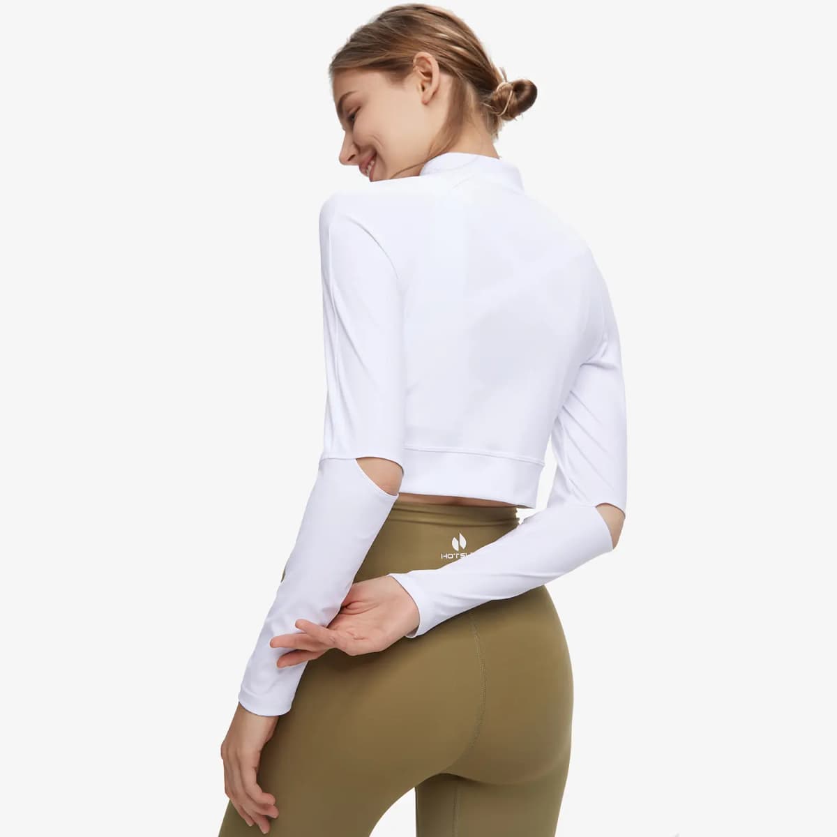 HOTSUIT Yoga High Elastic Tight Running Fitness Short Sleeve Long Sleeve Workout Top Women's 31