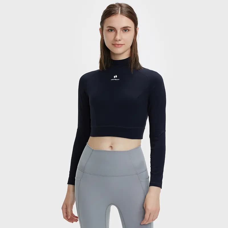 HOTSUIT Yoga High Elastic Tight Running Fitness Short Sleeve Long Sleeve Workout Top Women's 6