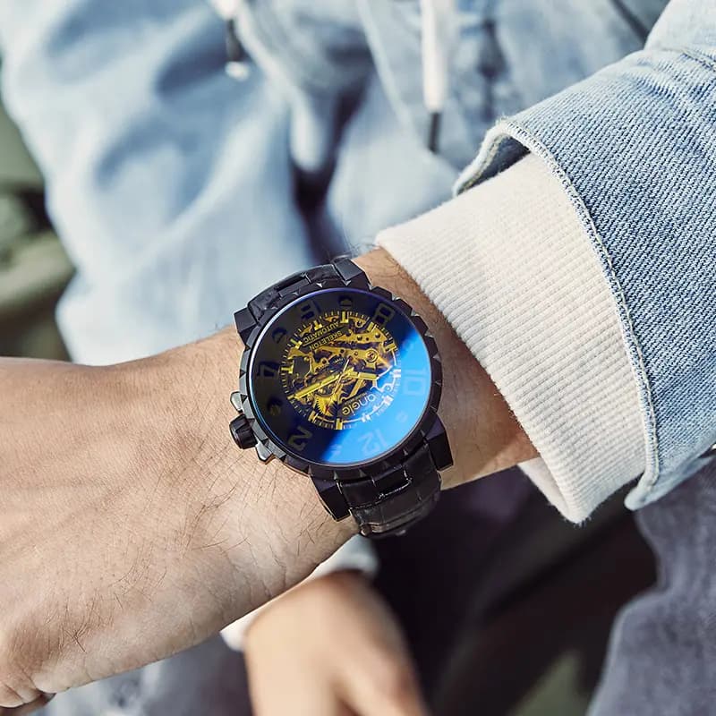 ANGIE PRESENT WATCH Kişi SKELETON Saat 11