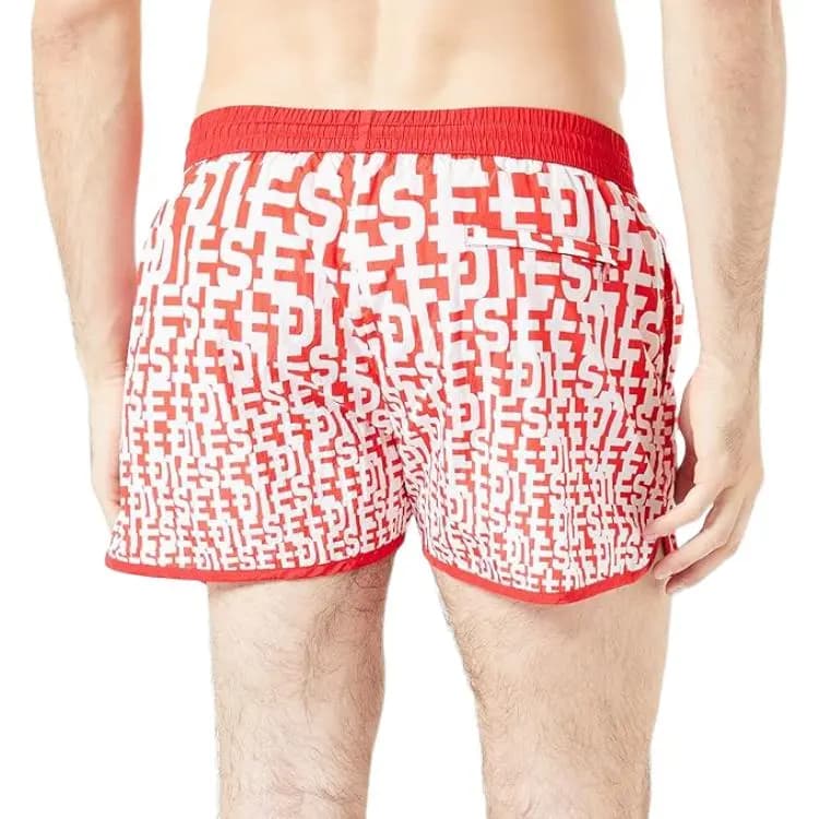 DIESEL Logo Printli Kişi Üzgüçülük Şortu 2