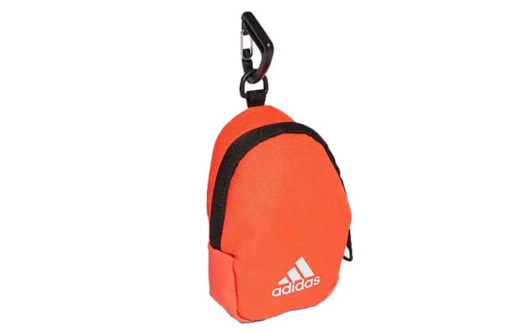 Adidas Recycled Polyester Pendant With Card Holder Key Pouch And Coin Purse Regular Unisex Orange 2