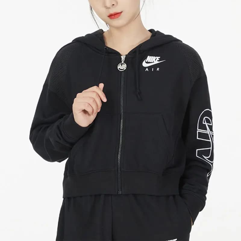 Nike Qadın Fleece Pencəyi Qara 3