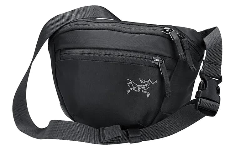 Arcteryx 2.5L Crossbody Outdoor Bag Nylon Fabric Black Men's