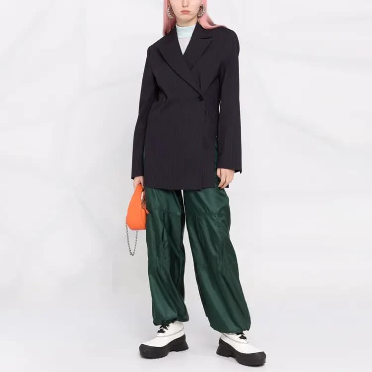 GANNI Stretch Stripe Blazer 'Sky Captain' 2