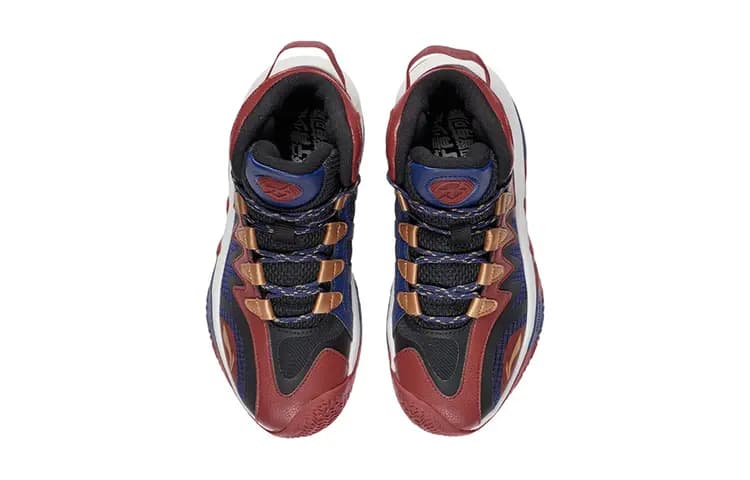 LiNing Youth Pioneer Force Team 2.0 Cushioned Performance Basketball Shoes Deep Red Blue 4