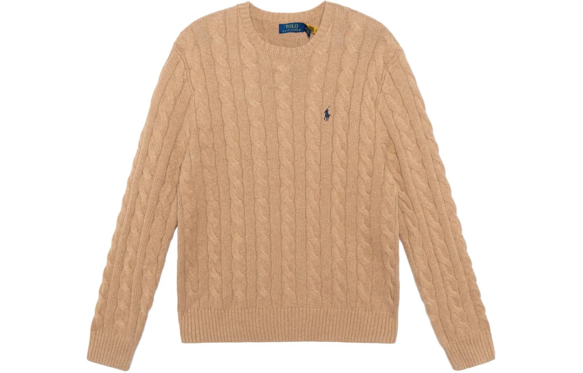 Polo Ralph Lauren Hörgü Naxışlı Kişi Sviteri Xaki