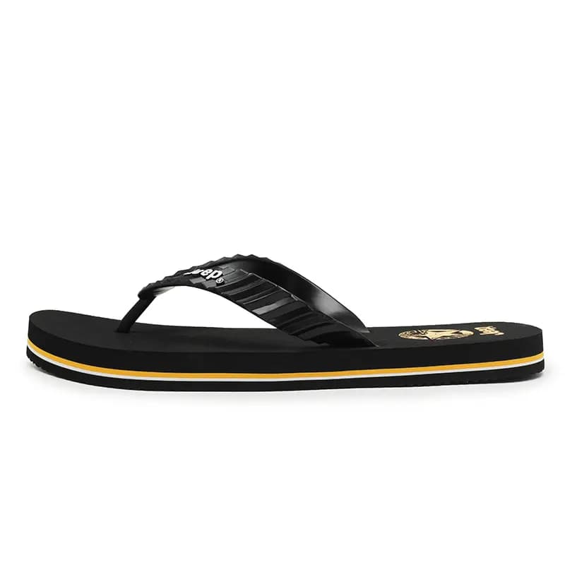 Jeep Trendy Casual Fashion Comfortable Outdoor Sports Flip-Flops Men's Black