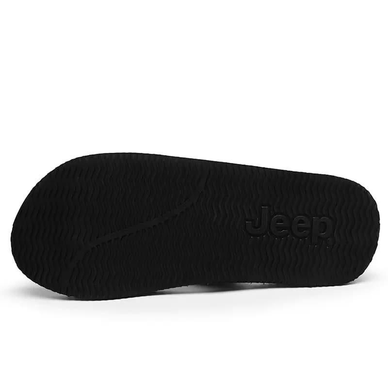 Jeep Simple Casual Versatile Comfortable Outdoor Flip-Flops Men's Black 6