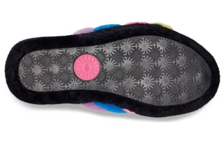 UGG Fluff Yeah Slide Qadın 'Black Taffy Pink Multi' 6