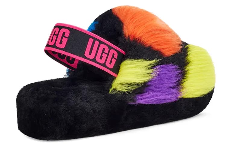 UGG Fluff Yeah Slide 'Party Spots' Qadın 4