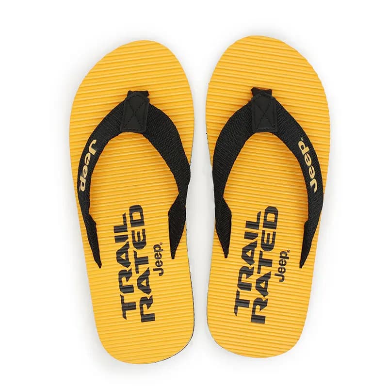 Jeep Fashion Trendy Personality Outdoor Flip Flops Men's Yellow 4