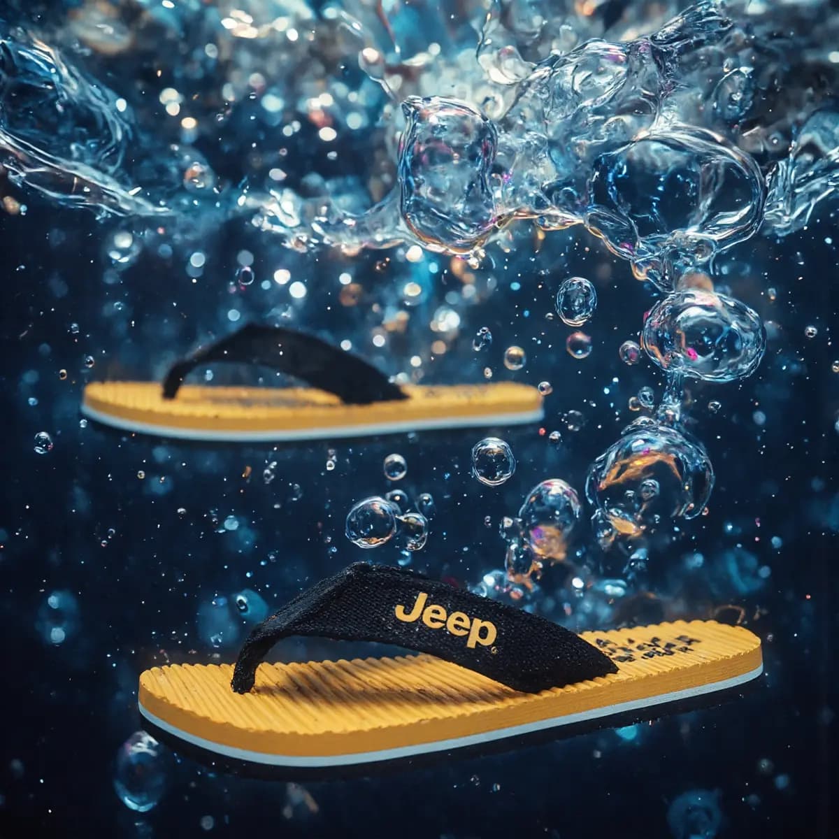 Jeep Fashion Trendy Personality Outdoor Flip Flops Men's Yellow 8