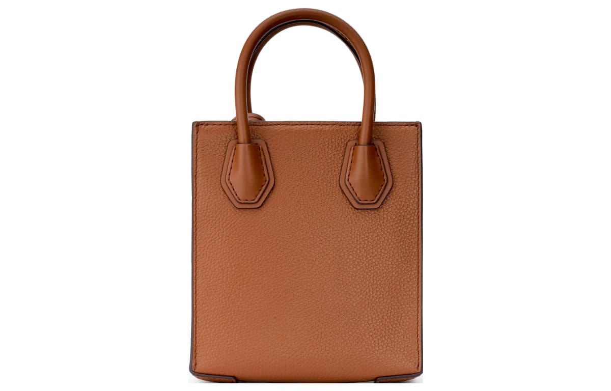 MICHAEL KORS Mercer Cow Leather Portable Crossbody Bag, Shoulder Bag Mini Women's Caramel Brown 3