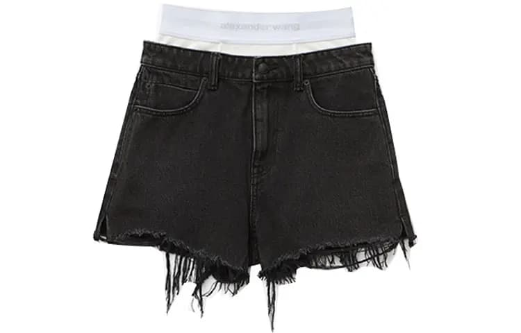 Alexander Wang Qadın Cins Şortu Boz