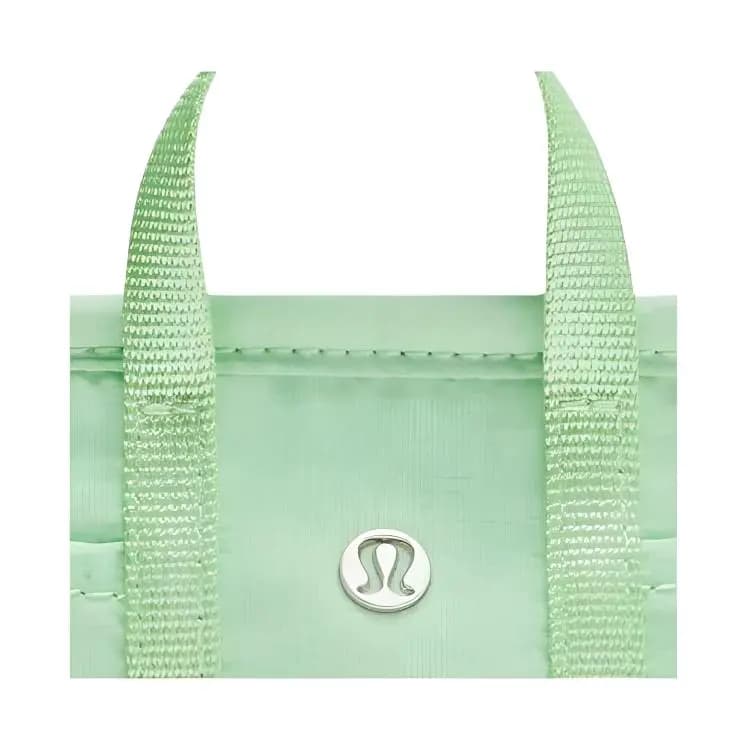 lululemon Daily Brand Logo Classic Recycled Nylon Coin Purse Women's Lime Green 2