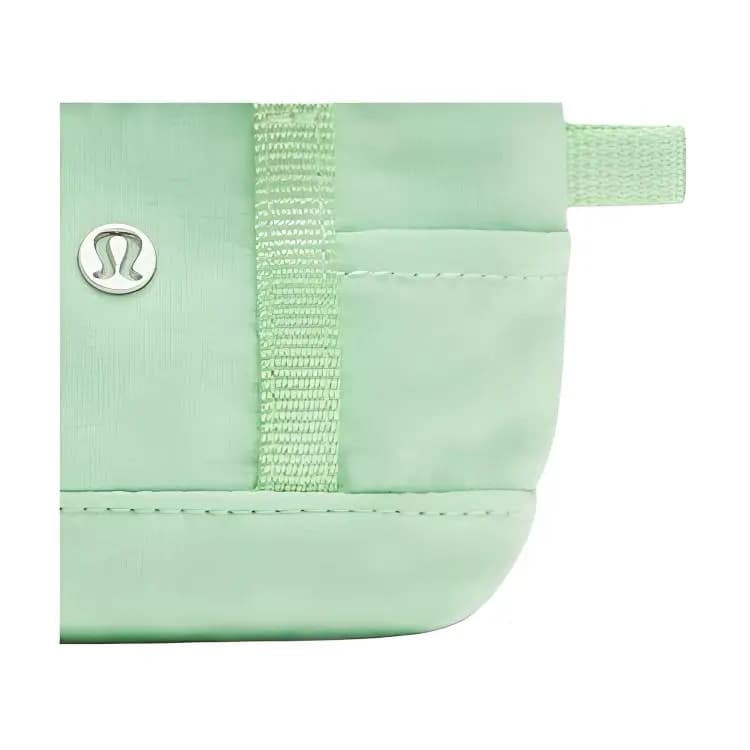 lululemon Daily Brand Logo Classic Recycled Nylon Coin Purse Women's Lime Green 3