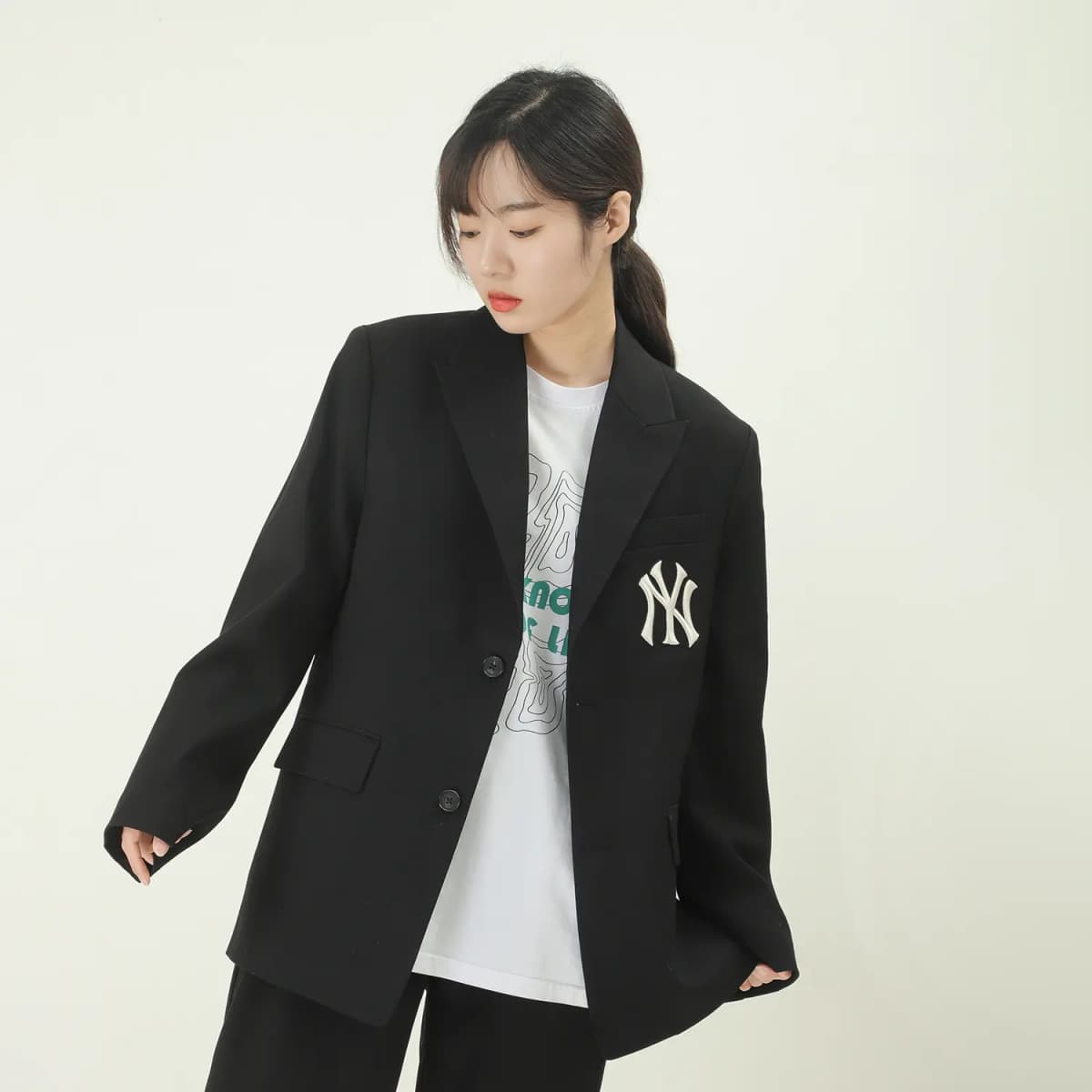 MLB Base Logo Unisex Kostyum Qara 6