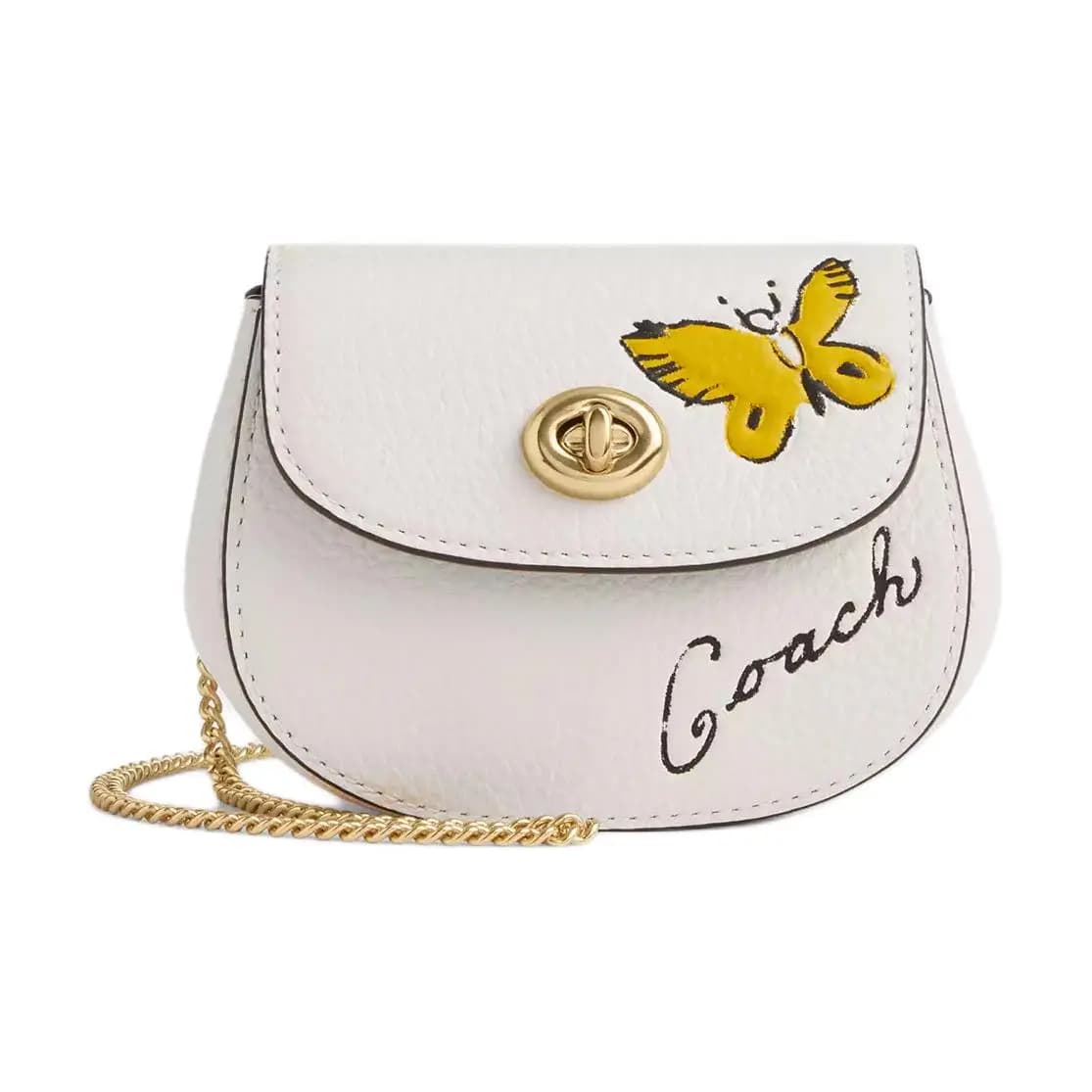COACH Butterfly Dəri Pulqabı Qadın Ağ