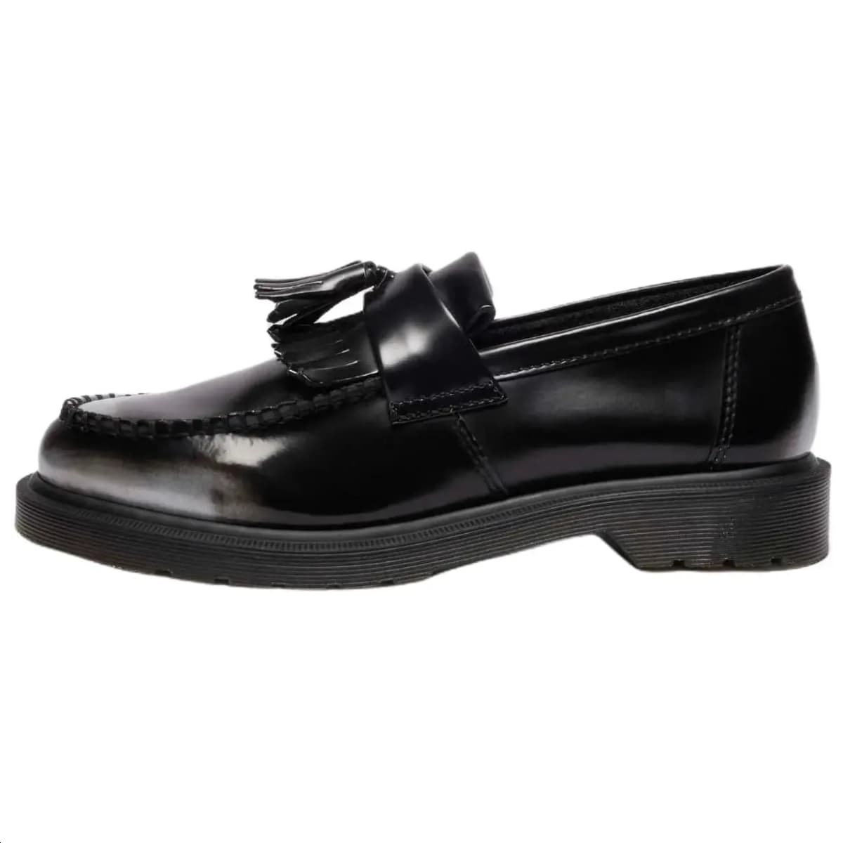Dr. Martens Adrian Leather Slip-On Retro Loafers 3cm Unisex Black