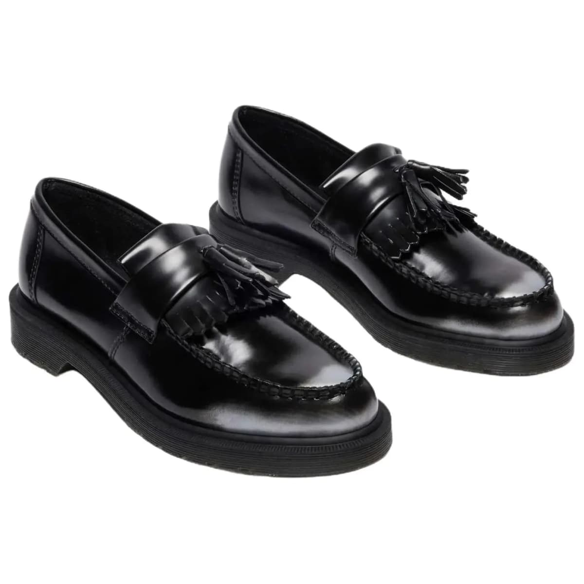 Dr. Martens Adrian Leather Slip-On Retro Loafers 3cm Unisex Black 4