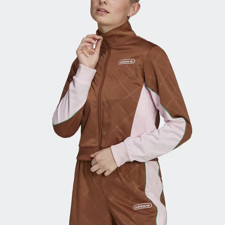 Adidas Originals Qısa Pencək Qadın Qəhvəyi 4