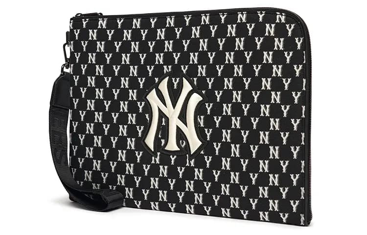 MLB Monogram Polyester Kamera Çantası Unisex Qara 2