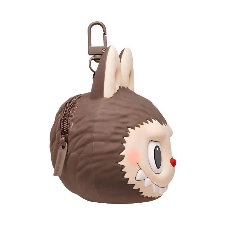 POP MART LABUBU Originals Cartoon Cute Design Silicone Earphone Case Unisex Brown 3