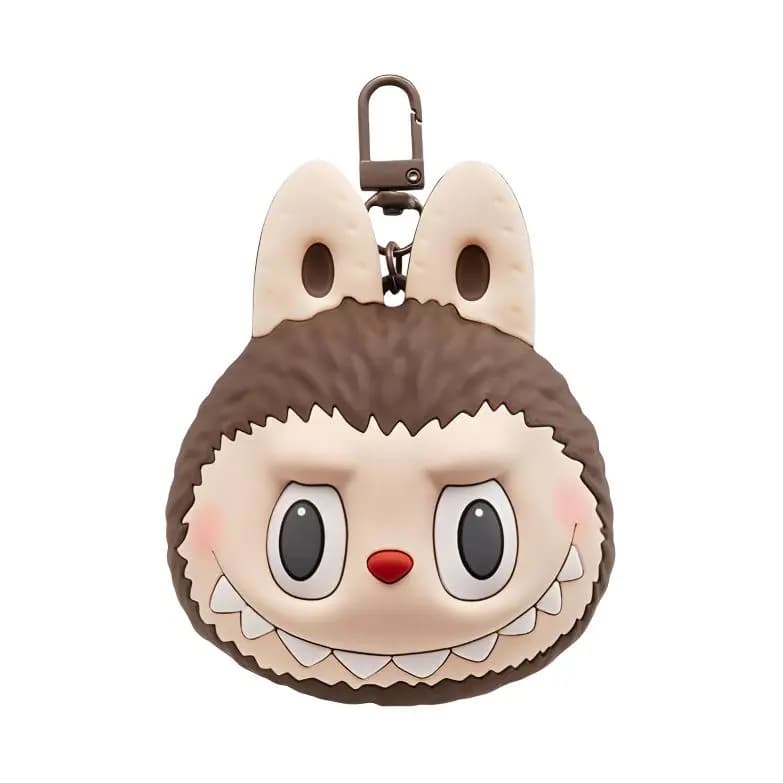POP MART LABUBU Silikon Qulaqlıq Qabı Unisex Qəhvəyi