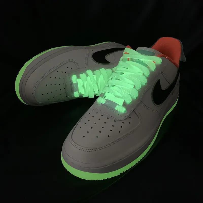 US8ACC Glow in The Dark Flat Solid Color Luminous 2-Pairs Pack Set Shoelaces Unisex Couple Mint Green Pure White Pink Fluorescent Green 14