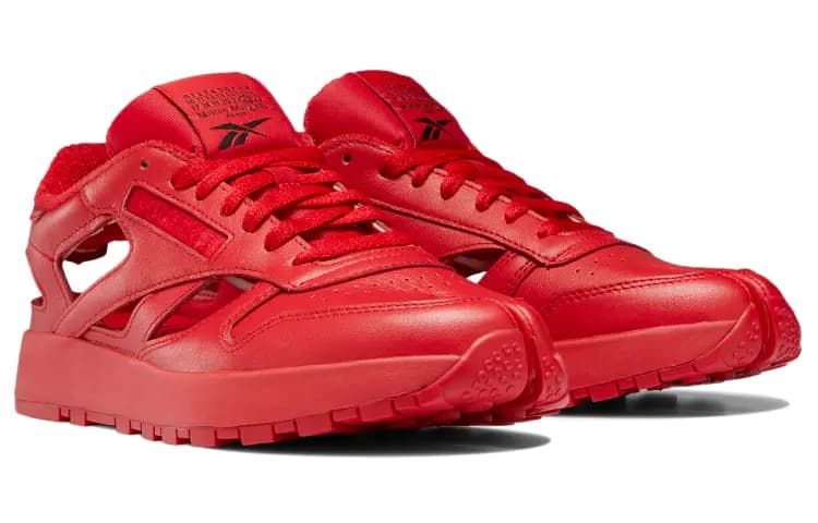 Reebok Classic Leather Tabi Decortique Low Maison Margiela Qırmızı 3