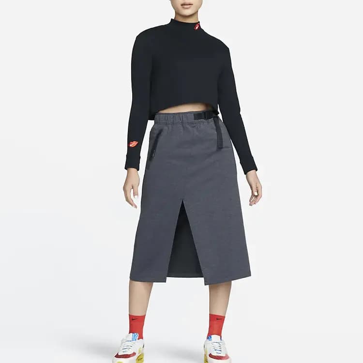 Nike Sportswear Tech Pack Midi Ətək Qadın Qara 3