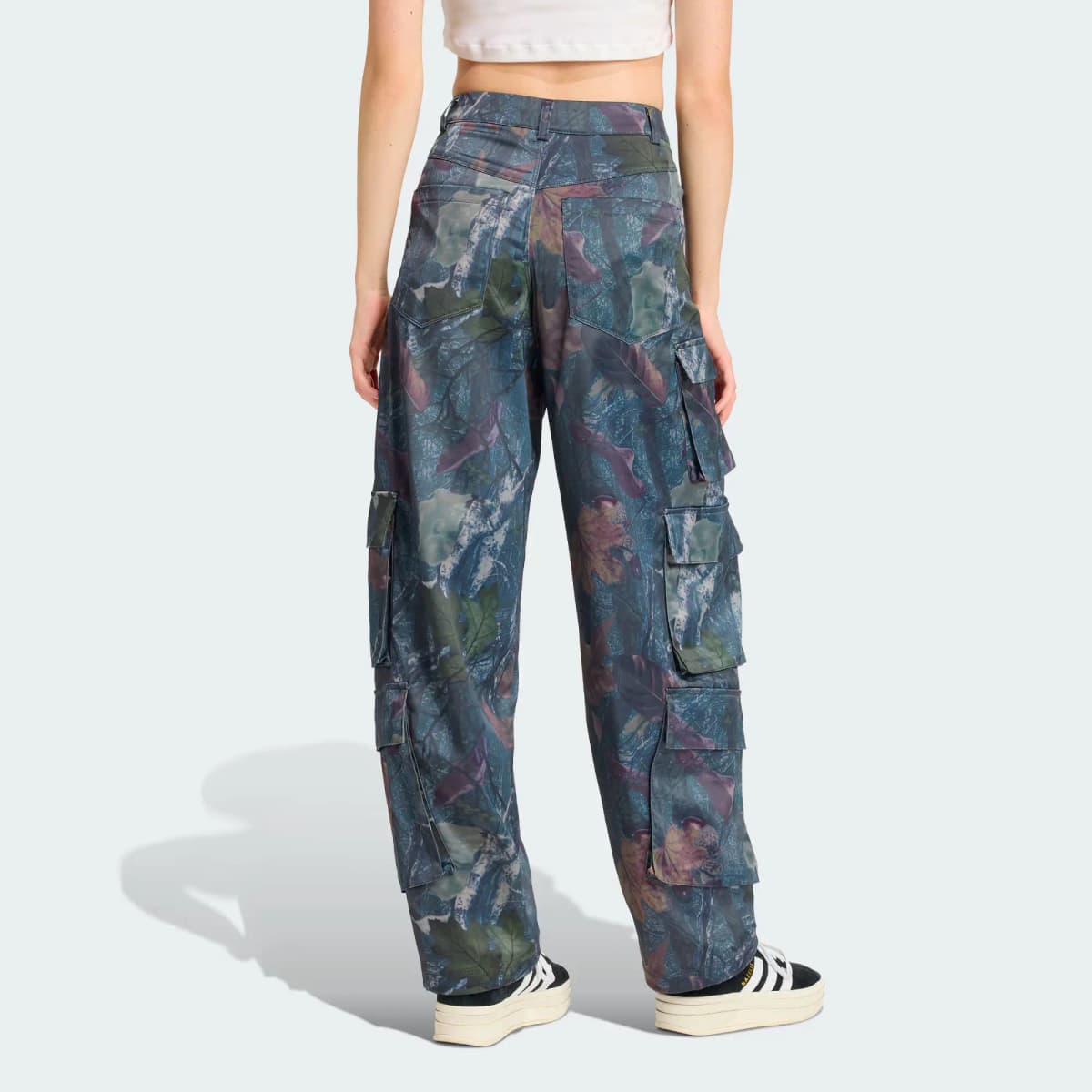 adidas SS25 LEAF CAMO PRINT SATIN Qadın Kargo Şalvarı 5